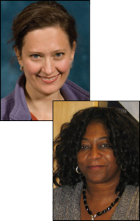 Portraits of editors Rebecca Hardin and Kamari Maxine Clarke